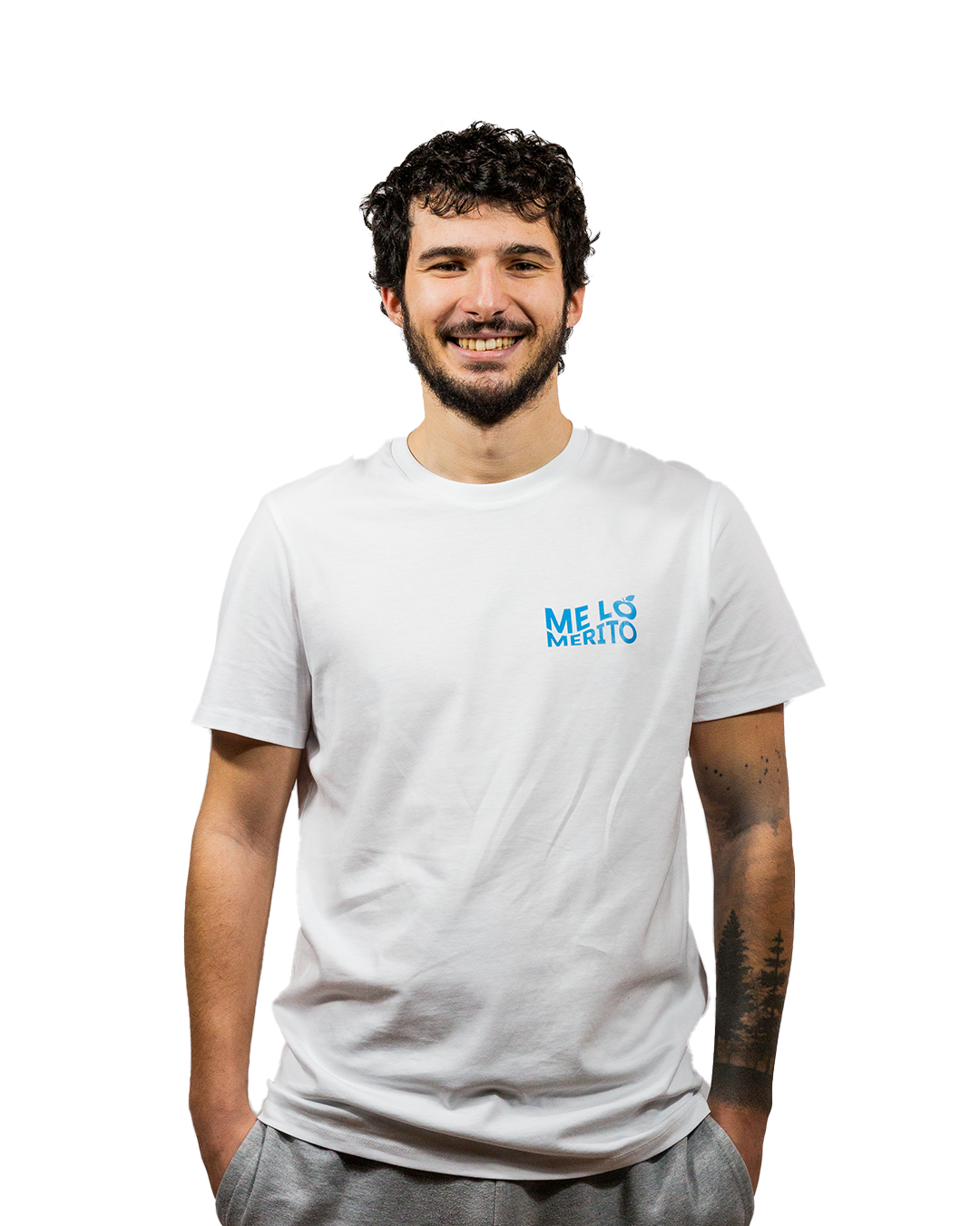 ME LO MERITO T-Shirt White/Light Blue