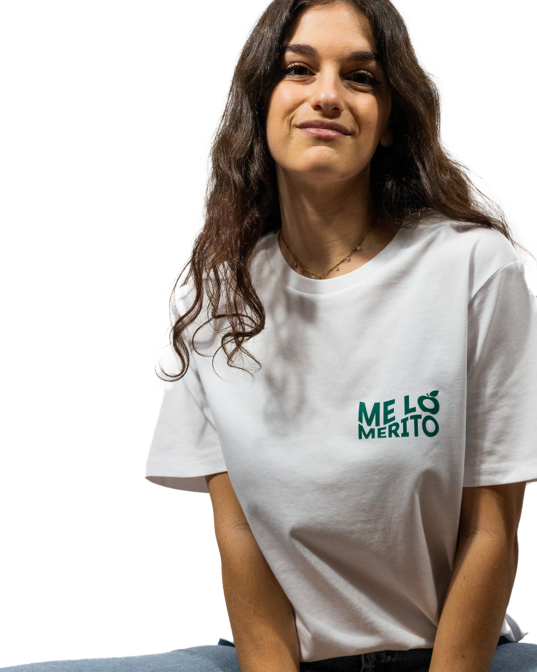 ME LO MERITO T-Shirt White/Green